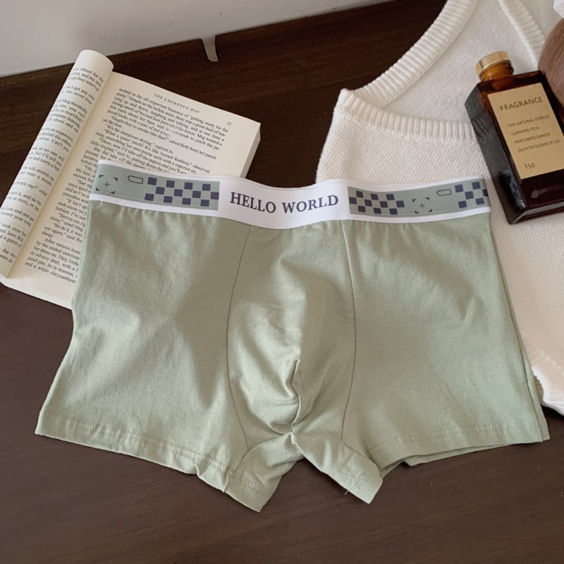 Boxeri bărbătești din bumbac, antibacterieni, talie medie, respirabili, tricotate — 90–95% bumbac, căptușeală în zona inghinală 100% bumbac