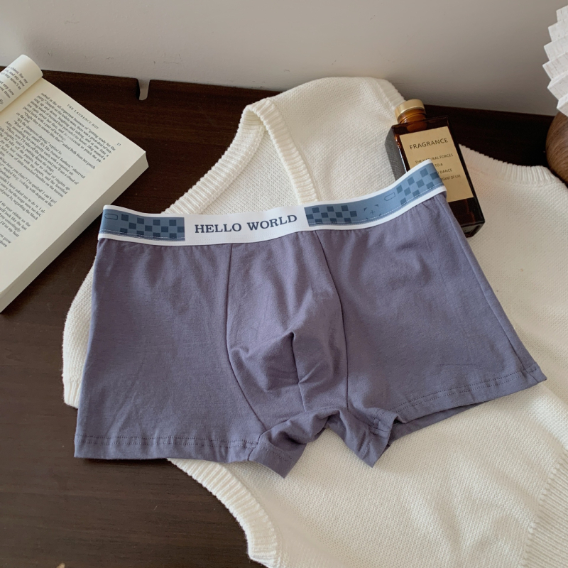 Boxeri bărbătești din bumbac, antibacterieni, talie medie, respirabili, tricotate — 90–95% bumbac, căptușeală în zona inghinală 100% bumbac