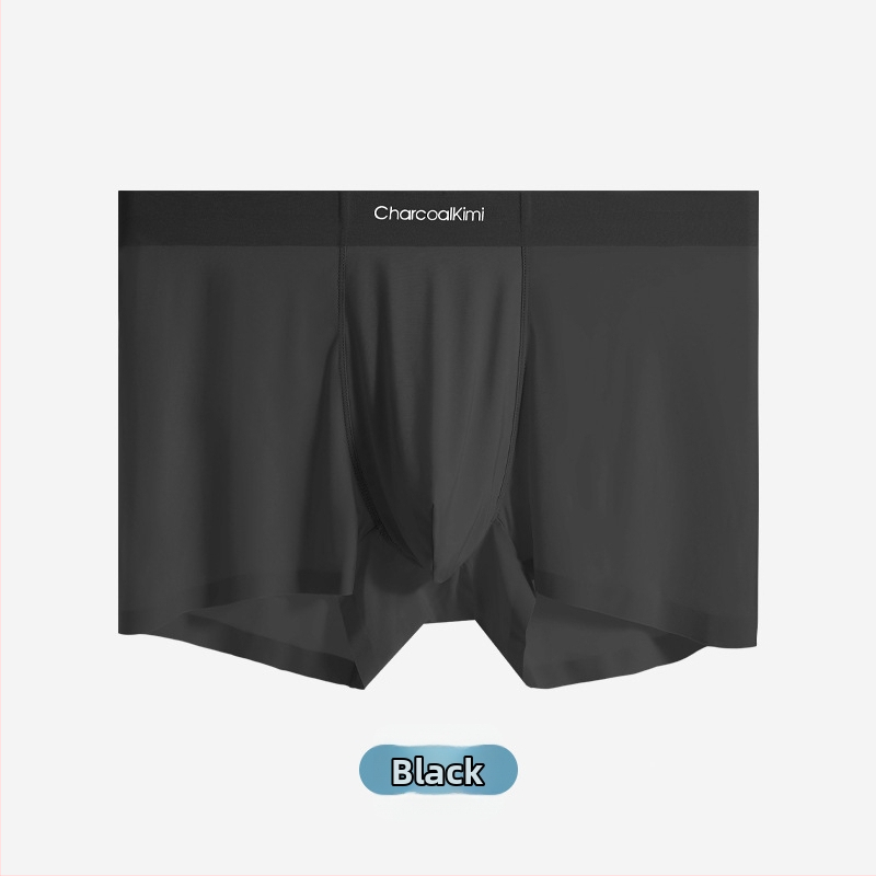 Boxeri bărbați din ice silk, respirabili, antibacterieni, fără cusături, talie medie