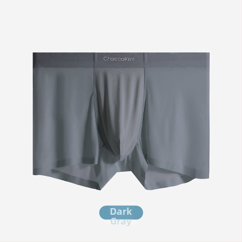 Boxeri bărbați din ice silk, respirabili, antibacterieni, fără cusături, talie medie