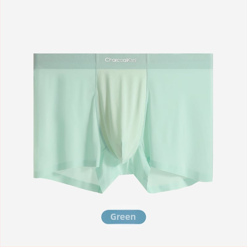 Boxeri bărbați din ice silk, respirabili, antibacterieni, fără cusături, talie medie