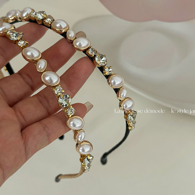 Dodatak za kosu – tanak obruč za kosu s rhinestones, ručno izrađeno Han Xiya, za žene
