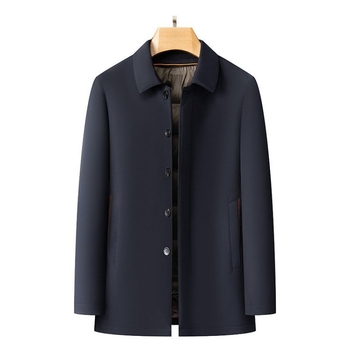 Muška jakna za jesen-zimu s odvojivom unutarnjom postavom i krznenim ovratnikom — bez kapulje, 95% poliestera, mješavina kemijskih vlakana, tri vrste podstava