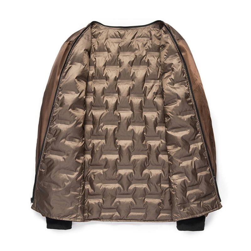 Muška jakna za jesen-zimu s odvojivom unutarnjom postavom i krznenim ovratnikom — bez kapulje, 95% poliestera, mješavina kemijskih vlakana, tri vrste podstava