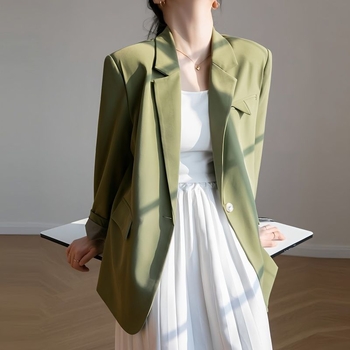 Costum feminin croială în formă de A, poliester, guler stand, fără mâneci, primăvara 2025