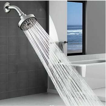 ABS zuhanyfej, felső sugár, eső funkció, kézi csavaros rögzítés, modell D02