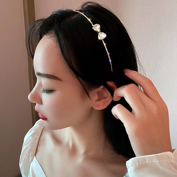 Kristályos rhinestone hajpánt, Autonomy márka, gyémántos felület, 2024 tavasz, Japán–Koreai stílus, friss és édes megjelenés