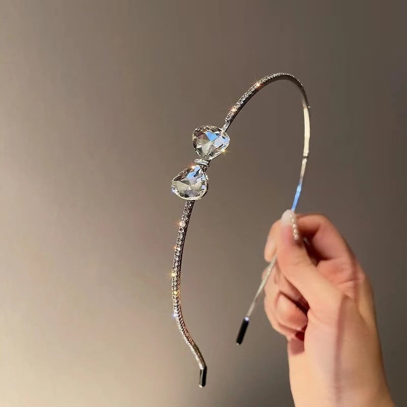 Kristályos rhinestone hajpánt, Autonomy márka, gyémántos felület, 2024 tavasz, Japán–Koreai stílus, friss és édes megjelenés