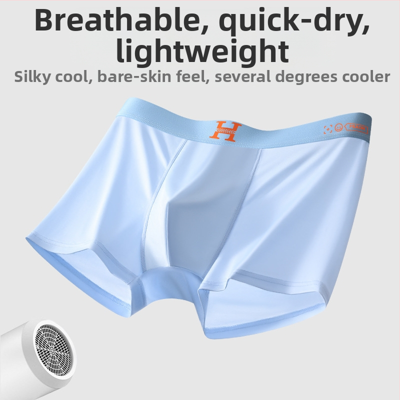 Chiloți funcționali magnetici pentru bărbați – aerisiți, fără cusături, boxer scurt talie medie, poliester cu căptușeală din bumbac