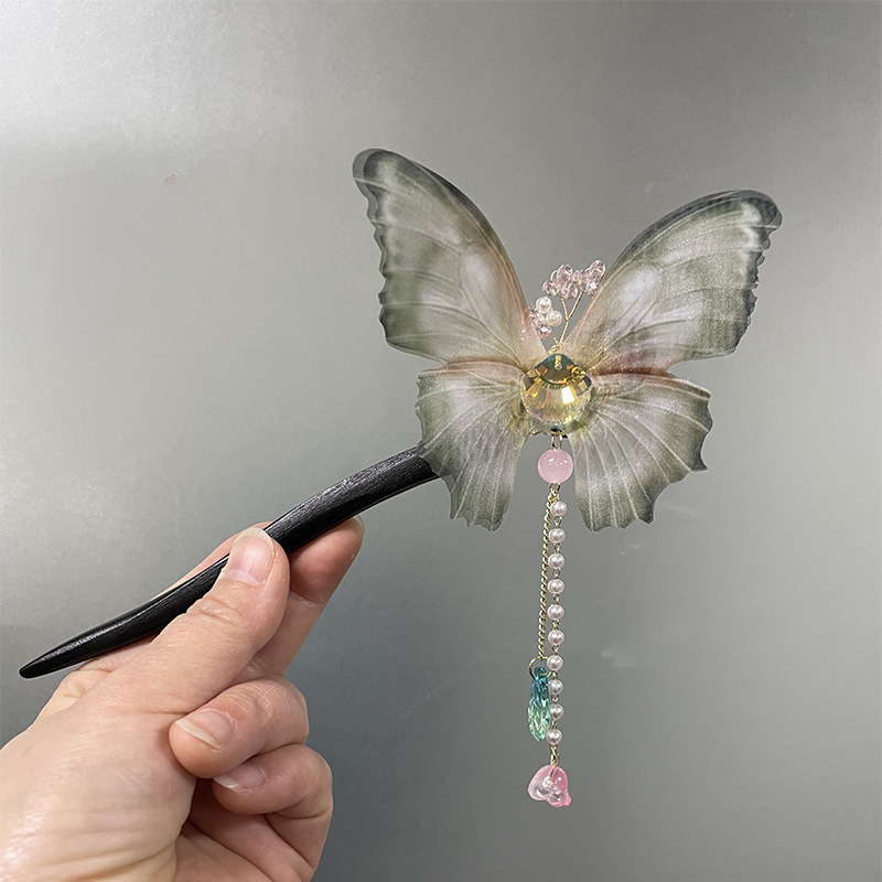 Clip de păr disc – accesorii cu floare, stil național, personalizabil; Material: sticlă/glazură; Potrivit pentru nunți, zile de naștere, festivaluri