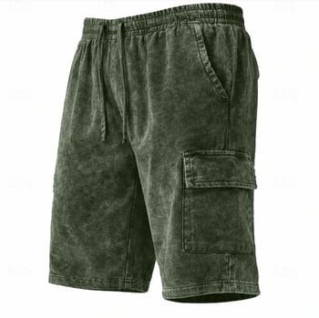 Șorturi bărbați din bumbac, retro, cu buzunare laterale, croială dreaptă CK-8808