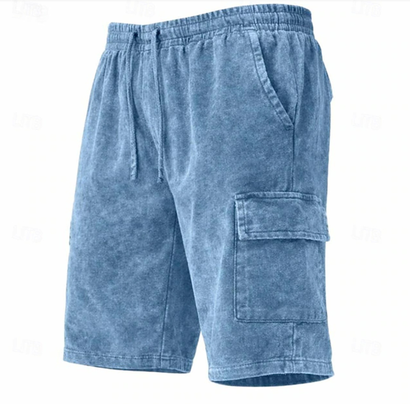 Șorturi bărbați din bumbac, retro, cu buzunare laterale, croială dreaptă CK-8808