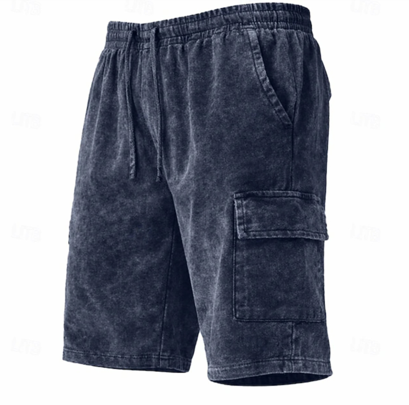 Șorturi bărbați din bumbac, retro, cu buzunare laterale, croială dreaptă CK-8808