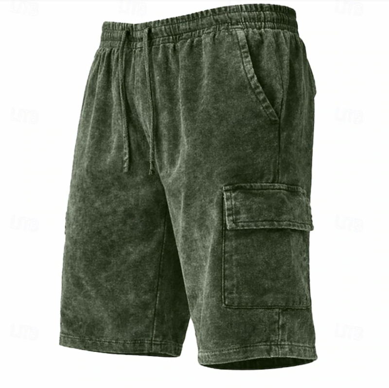 Șorturi bărbați din bumbac, retro, cu buzunare laterale, croială dreaptă CK-8808