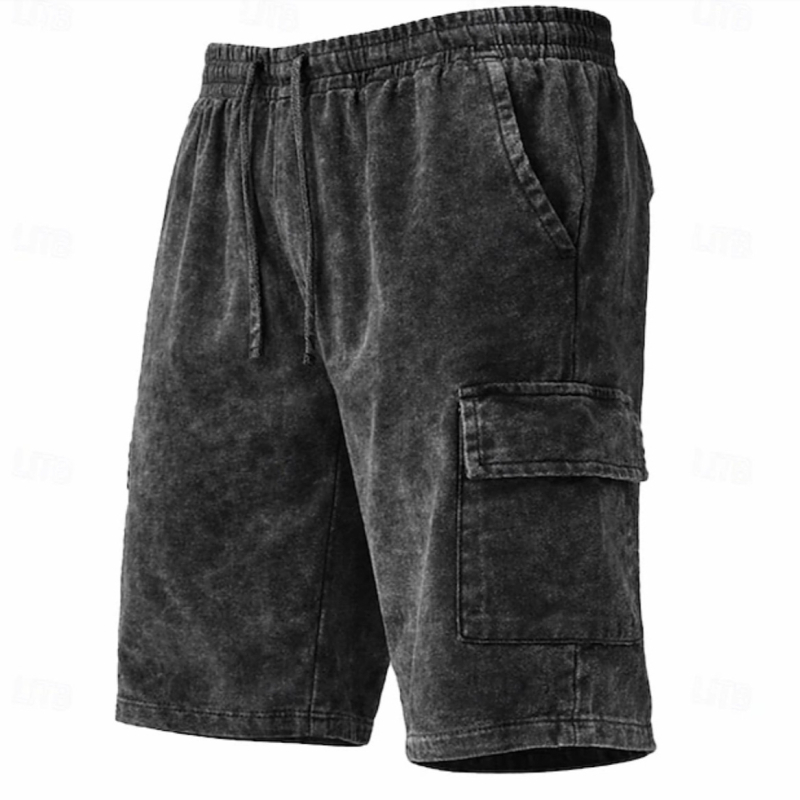 Șorturi bărbați din bumbac, retro, cu buzunare laterale, croială dreaptă CK-8808