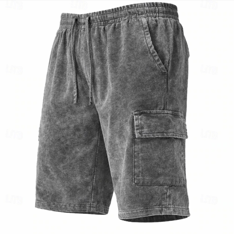 Șorturi bărbați din bumbac, retro, cu buzunare laterale, croială dreaptă CK-8808
