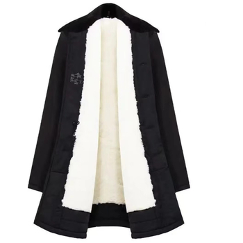 Muški kožni kaput od ovčje kože s unutarnjim krznom, srednja duljina, jednoredno zatvaranje, rever ovratnik, poliesterna podstava 60%