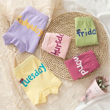 Dječje boxerice za djevojčice od pamuka s cartoon uzorkom, combed pamuk, A razina, 95% pamuk, Xikou, za uzrast 3–8 godina (visina 100–140 cm)