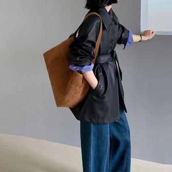 Geacă pentru femei din piele ecologică, stil coreean, primăvara 2026