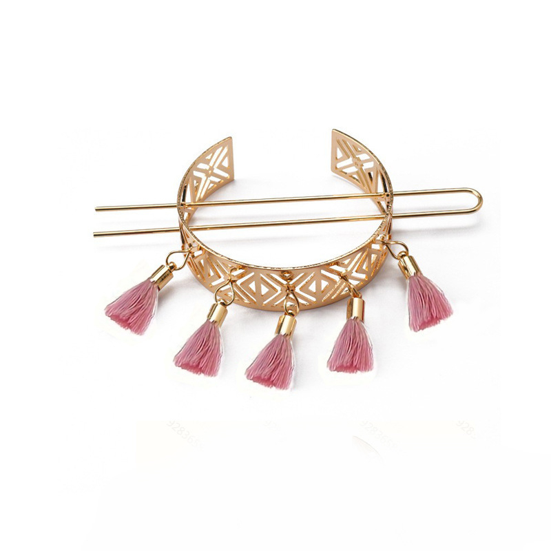 TLZY Vintage kopča za kosu s geometrijskim cvjetnim prozračnim dizajnom, legura, U‑oblik