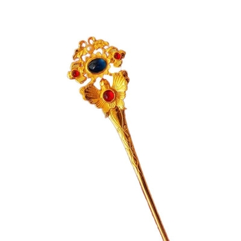 Metalna ukosnica za kosu u stilu Hanfu, oblik cvijeta, elektroplatirana, pogodna za vjenčanje