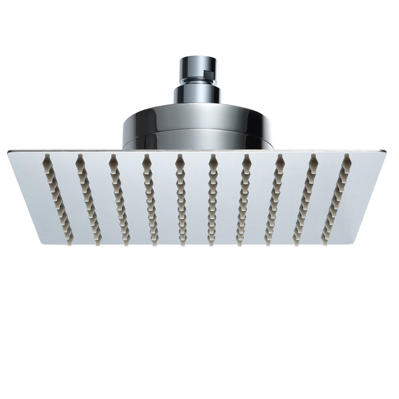 Kvadratna tuš glava od nehrđajućeg čelika, gornji raspršivač, kišna funkcija, ugradnja