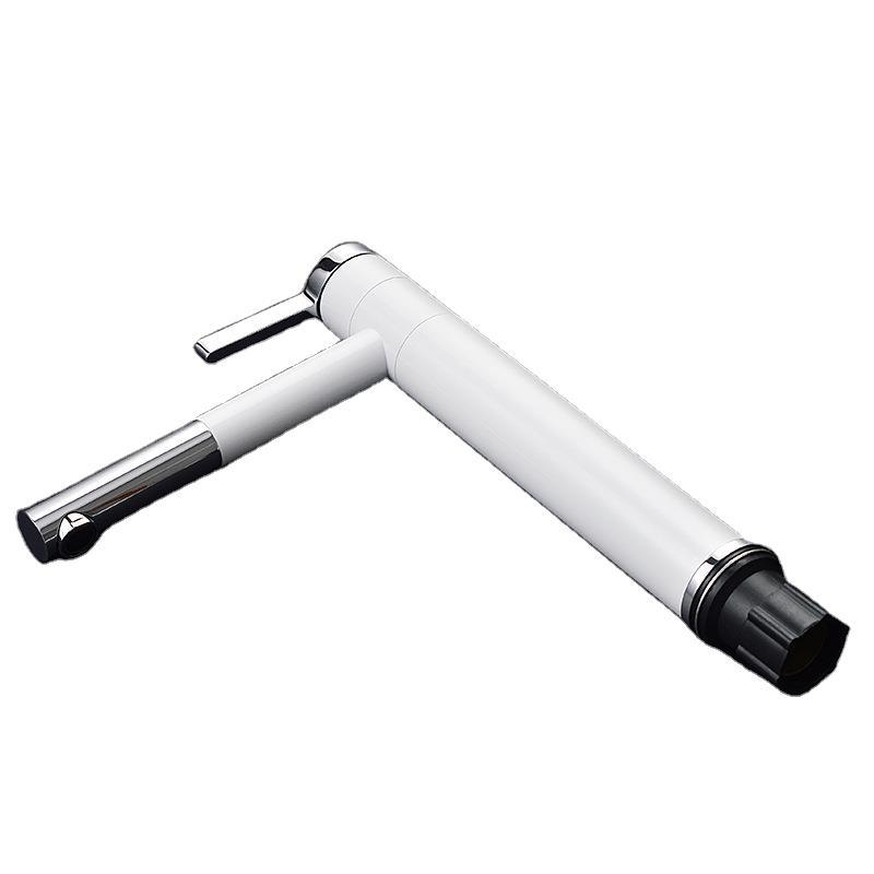 Bakreni slavine za umivaonik, topla i hladna voda, keramički patron, pločni montažni, završna obrada pečenim lakom