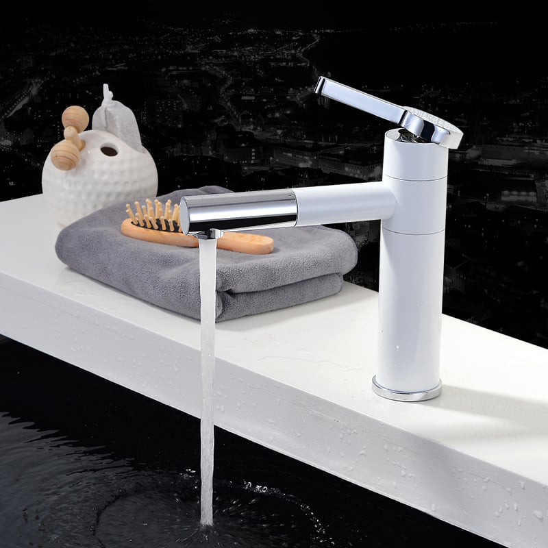 Bakreni slavine za umivaonik, topla i hladna voda, keramički patron, pločni montažni, završna obrada pečenim lakom