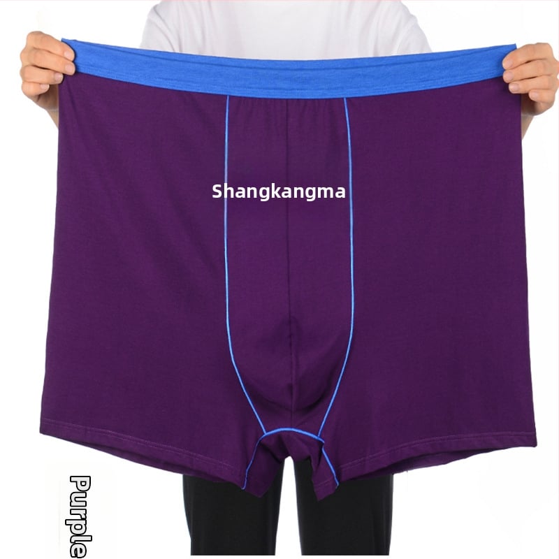 Boxeri bărbați talie înaltă, 95% bumbac, țesătură tricotată 40s, model monocrom