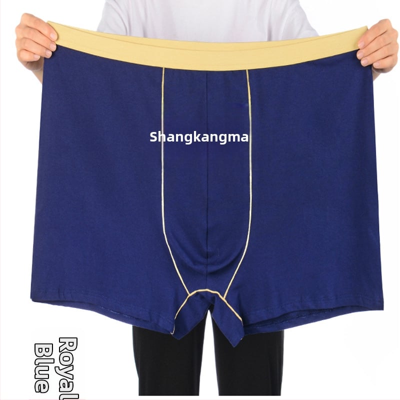 Boxeri bărbați talie înaltă, 95% bumbac, țesătură tricotată 40s, model monocrom