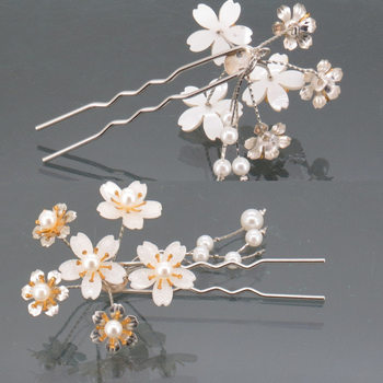 Vjenčana gumica za kosu u obliku U, ručno izrađene latice i perlama, cvjetna češalj (Materijal: Akril; Stil: Nacionalni vjetar; Stilizacija: Cvijeće; Izdržljivost: Nije lako slomiti; Kategorija: Dodaci za kosu)