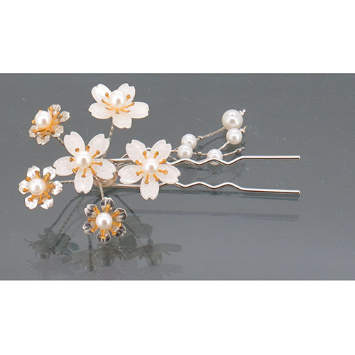 Vjenčana gumica za kosu u obliku U, ručno izrađene latice i perlama, cvjetna češalj (Materijal: Akril; Stil: Nacionalni vjetar; Stilizacija: Cvijeće; Izdržljivost: Nije lako slomiti; Kategorija: Dodaci za kosu)