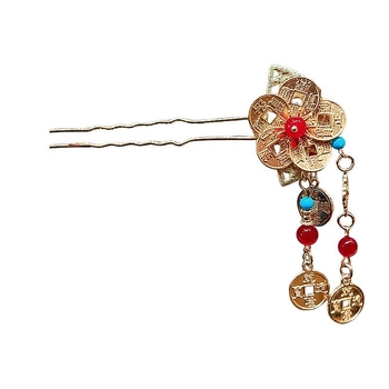 Kopča za kosu u novokineskom stilu – legura, elektroplatiranje, model J1321, dizajn Tassel