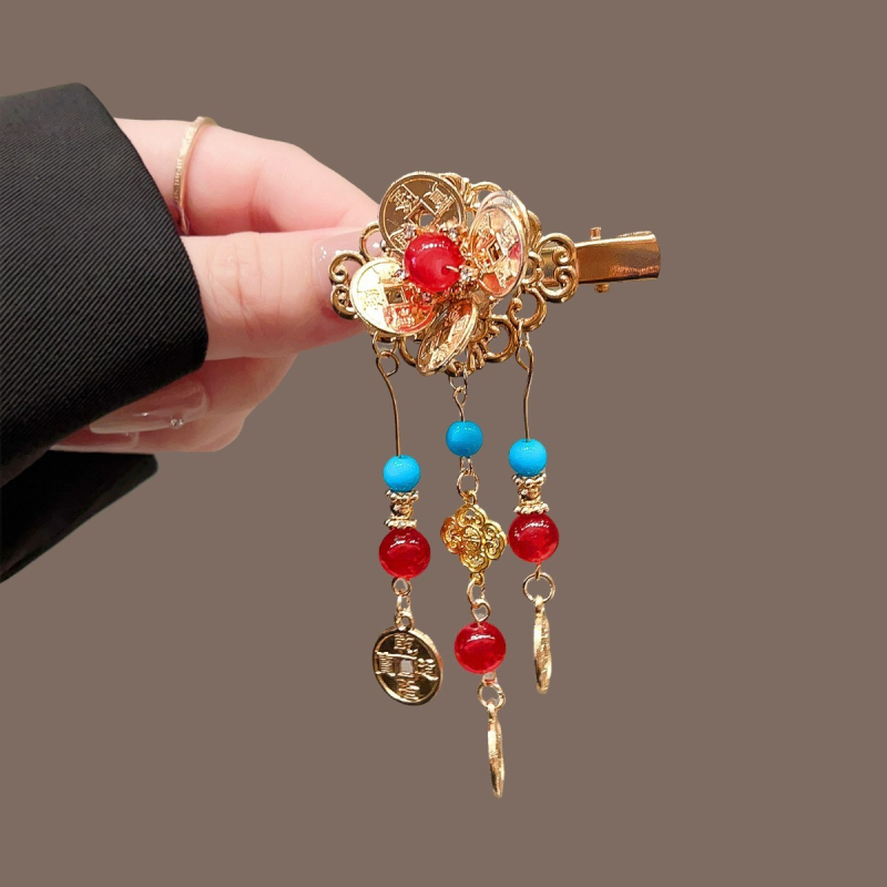 Kopča za kosu u novokineskom stilu – legura, elektroplatiranje, model J1321, dizajn Tassel