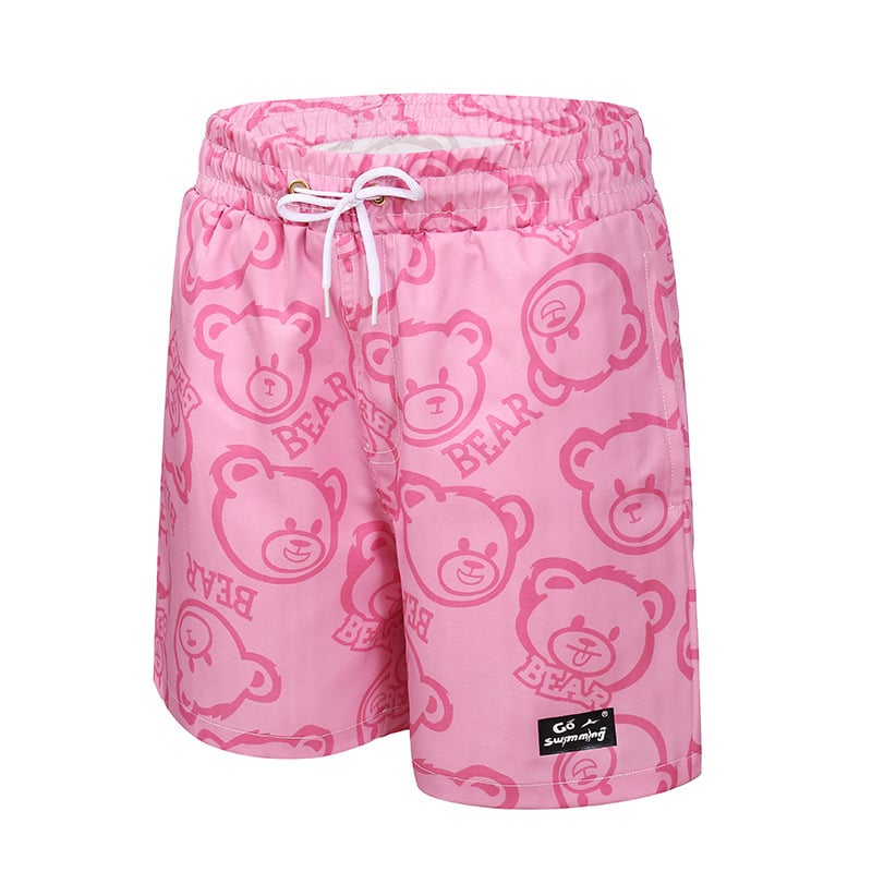 Детски плажни шорти за плуване, бързосъхнещи с вътрешна мрежеста подплата, унисекс; полиестер 95%, подплата 100% полиестер; за плуване и водни спортове