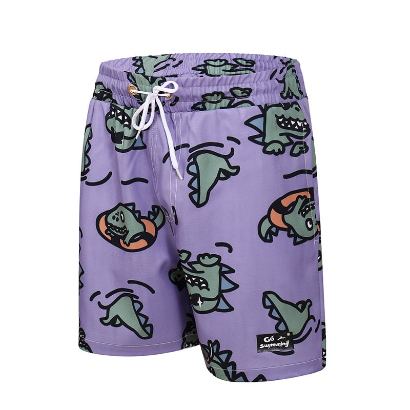 Детски плажни шорти за плуване, бързосъхнещи с вътрешна мрежеста подплата, унисекс; полиестер 95%, подплата 100% полиестер; за плуване и водни спортове