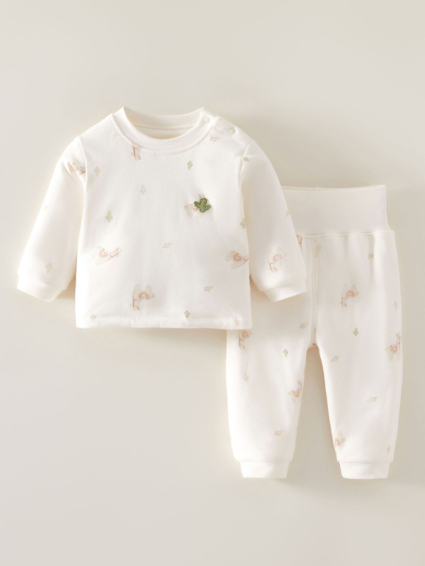 Dječji set donjeg rublja od pamuka, 100% pamuk, za uzrast 1–3 godine, jesen-zima, vlagu odvodi