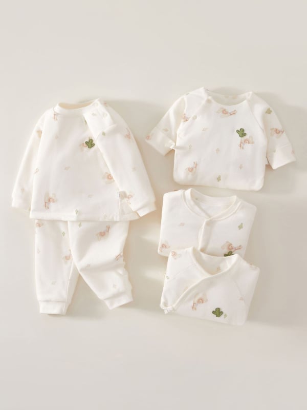 Dječji set donjeg rublja od pamuka, 100% pamuk, za uzrast 1–3 godine, jesen-zima, vlagu odvodi