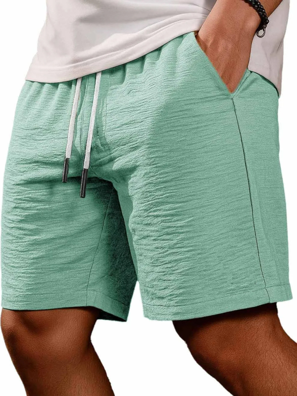 Muške kratke hlače, dužine pet inča, slobodnog kroja, korejski stil, 100% poliester, ljeto