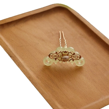 Ac de păr din plastic/rășină, în formă de frunză, stil etnic pentru femei, cod L2135