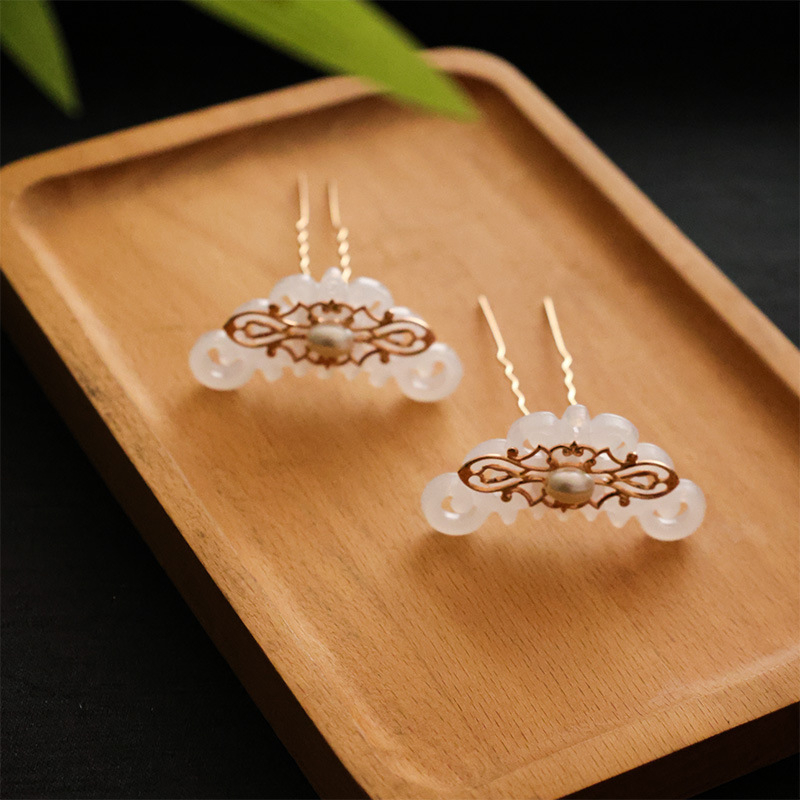 Ac de păr din plastic/rășină, în formă de frunză, stil etnic pentru femei, cod L2135