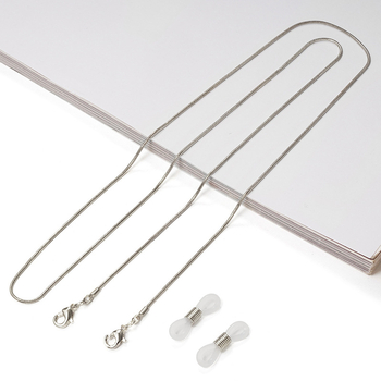 Lanț pentru ochelari în stil nou, șnur pentru ochelari, lanț pentru mască, pandantiv metalic pentru ochelari, curea de gât, lanț multifuncțional cu mărgele anti-pierdere pentru mască