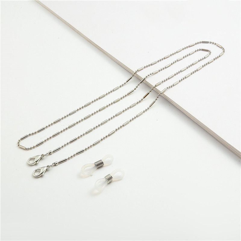 Lanț pentru ochelari în stil nou, șnur pentru ochelari, lanț pentru mască, pandantiv metalic pentru ochelari, curea de gât, lanț multifuncțional cu mărgele anti-pierdere pentru mască