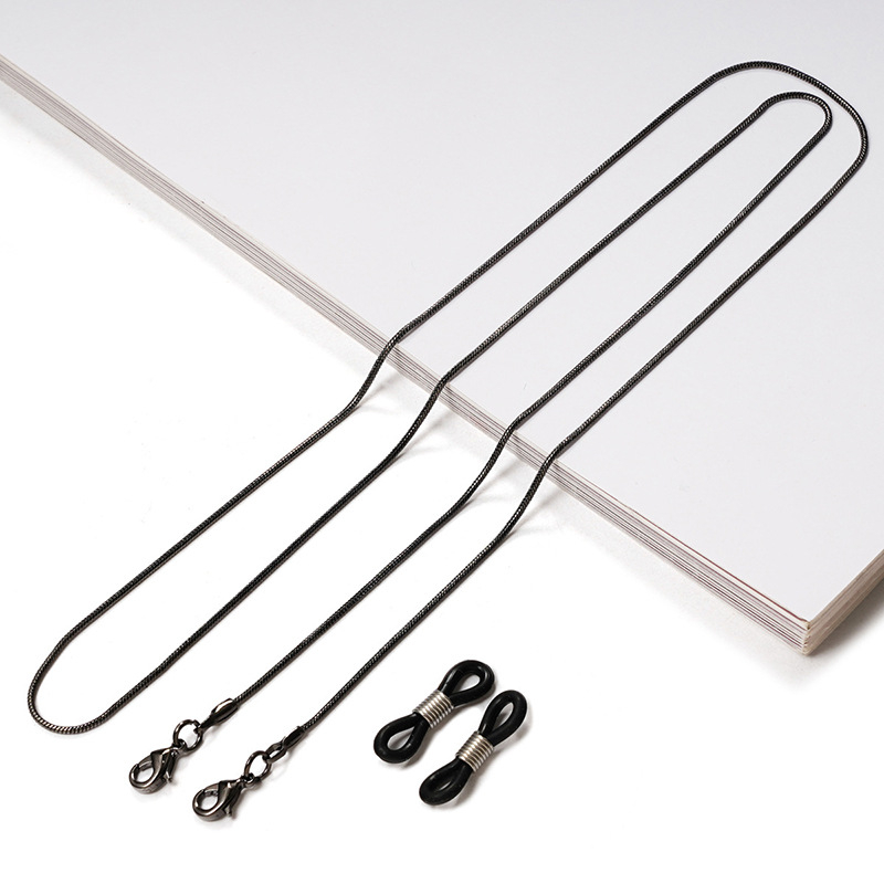 Lanț pentru ochelari în stil nou, șnur pentru ochelari, lanț pentru mască, pandantiv metalic pentru ochelari, curea de gât, lanț multifuncțional cu mărgele anti-pierdere pentru mască