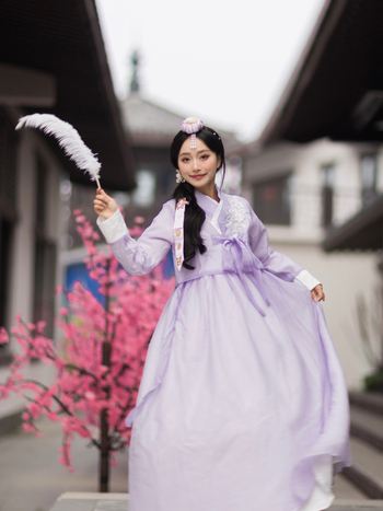 Yanji princeza Hanbok-inspirirani tradicionalni kostim za žene, mrežasta tkanina, poliester, proljeće 2025