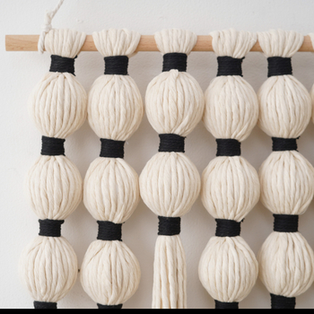 Σκανδιναβικό χειροποίητο ταπισερί από βαμβακερό σκοινί, μορφή κολοκύθας με φούντες, γεωμετρικό μοτίβο, κατάλληλο για σαλόνι, υπνοδωμάτιο και εμπορικούς χώρους