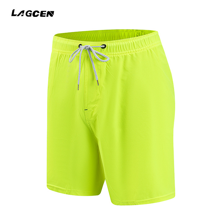 LAGCEN Мъжки еднотонни плувни шорти за крайбрежие, бързосъхнеща подплата, полиестер 92%/еластан 8%, подплата 100% полиестер, 160 g, стил briefs