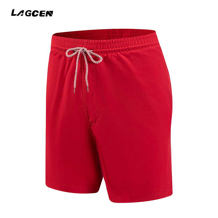 LAGCEN Мъжки еднотонни плувни шорти за крайбрежие, бързосъхнеща подплата, полиестер 92%/еластан 8%, подплата 100% полиестер, 160 g, стил briefs