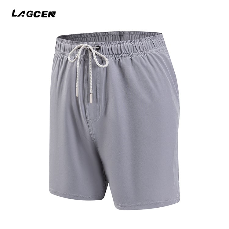 LAGCEN Мъжки еднотонни плувни шорти за крайбрежие, бързосъхнеща подплата, полиестер 92%/еластан 8%, подплата 100% полиестер, 160 g, стил briefs
