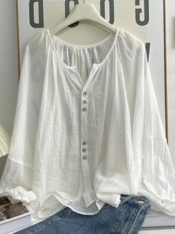 Ženska bluza-jakna od tankog šifona za zaštitu od sunca, slobodan kroj, srednja duljina, polo ovratnik, dugi rukavi, Tencel mješavina
